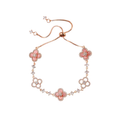 Pink Sakura Clover Bracelet for Women