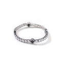 Black & Silver Tennis Unisex Bracelet