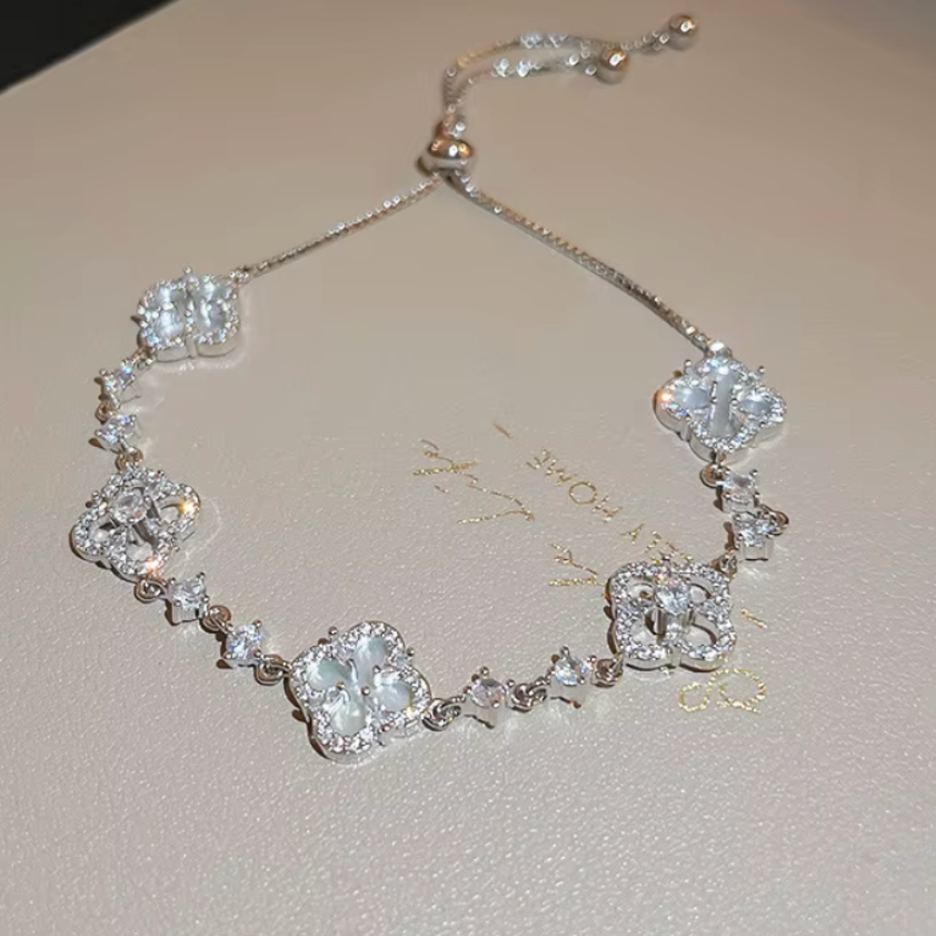 Winter Bloom Clover Bracelet for Women