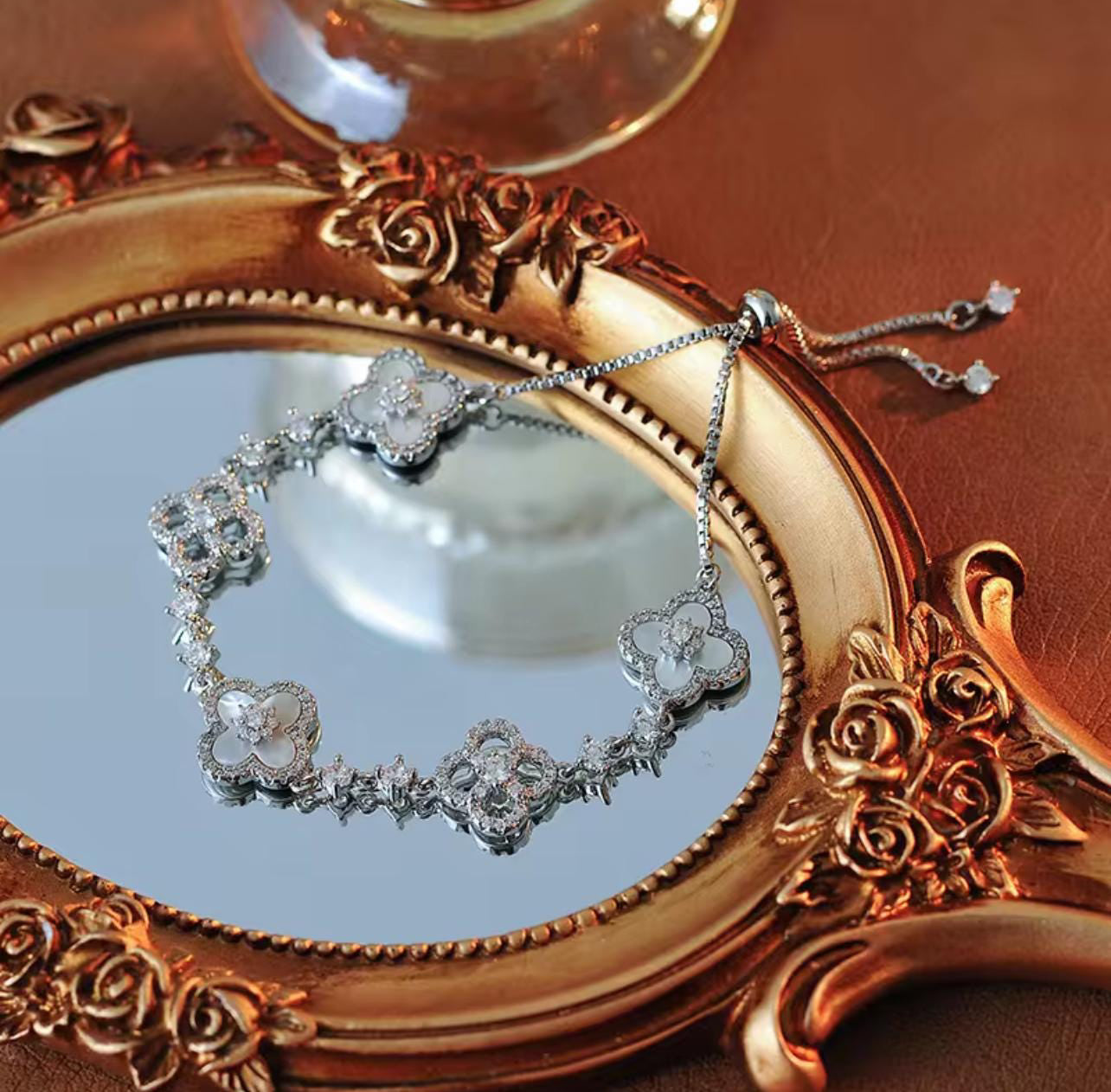 Winter Bloom Clover Bracelet for Women