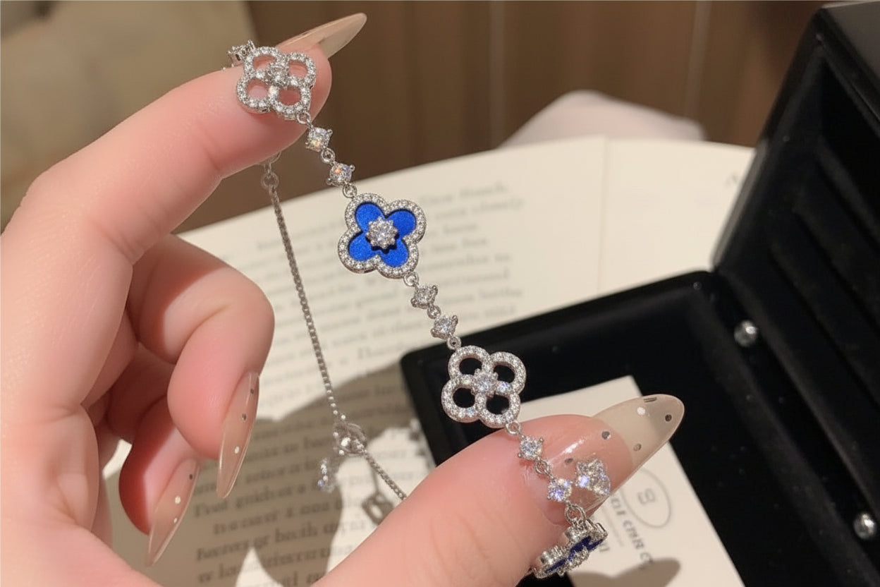 Royal Oceania Blue Clover Bracelet for Women