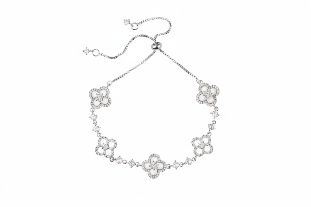 Winter Bloom Clover Bracelet for Women