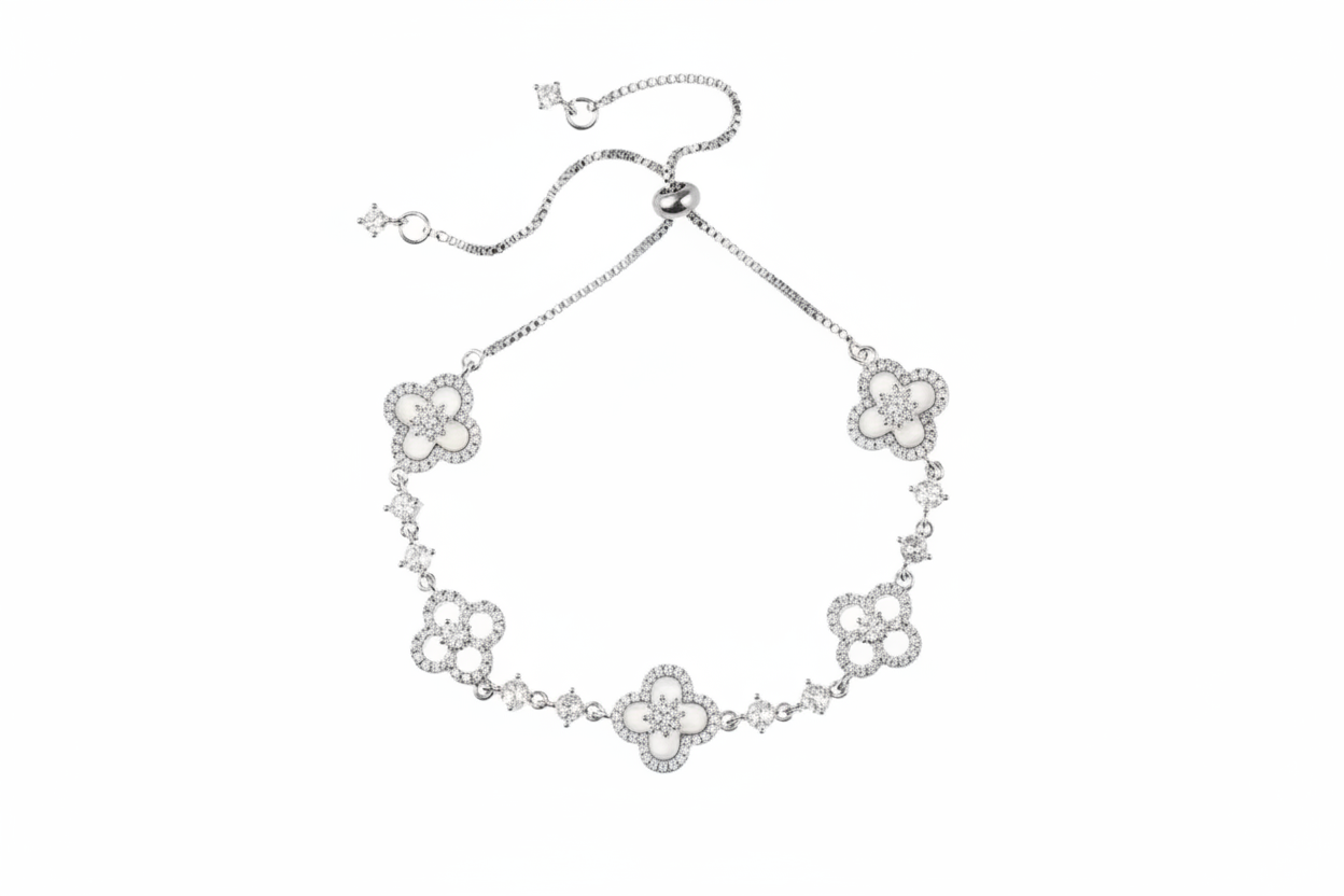 Winter Bloom Clover Bracelet for Women