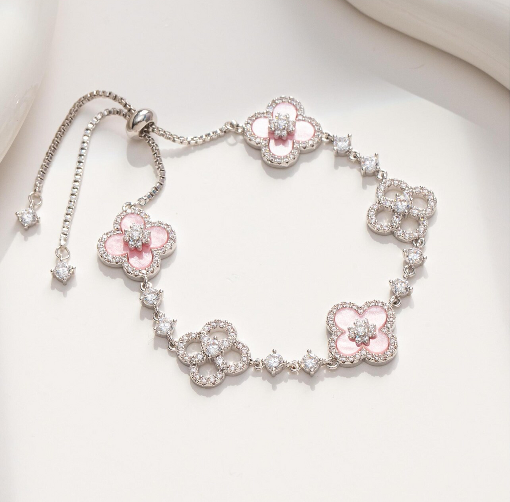 Champagne Blush Clover Bracelet for Women