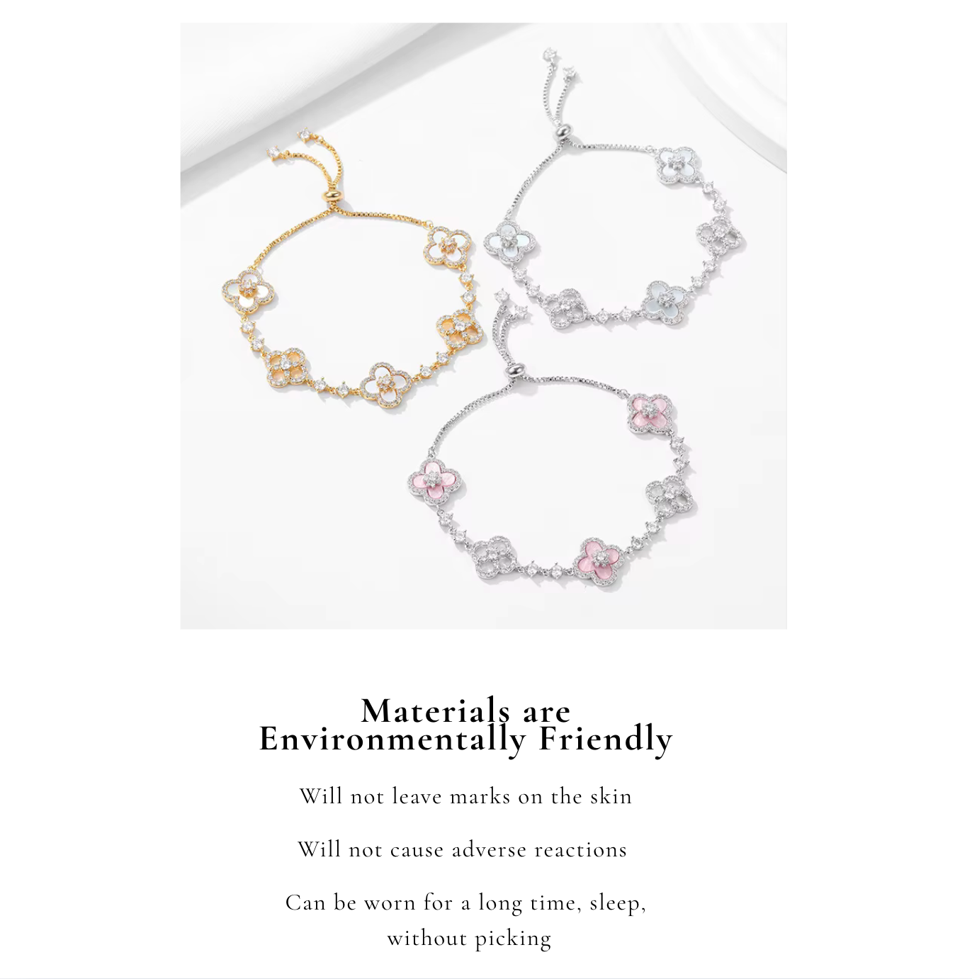 Crimson Royale Clover Bracelet for Women