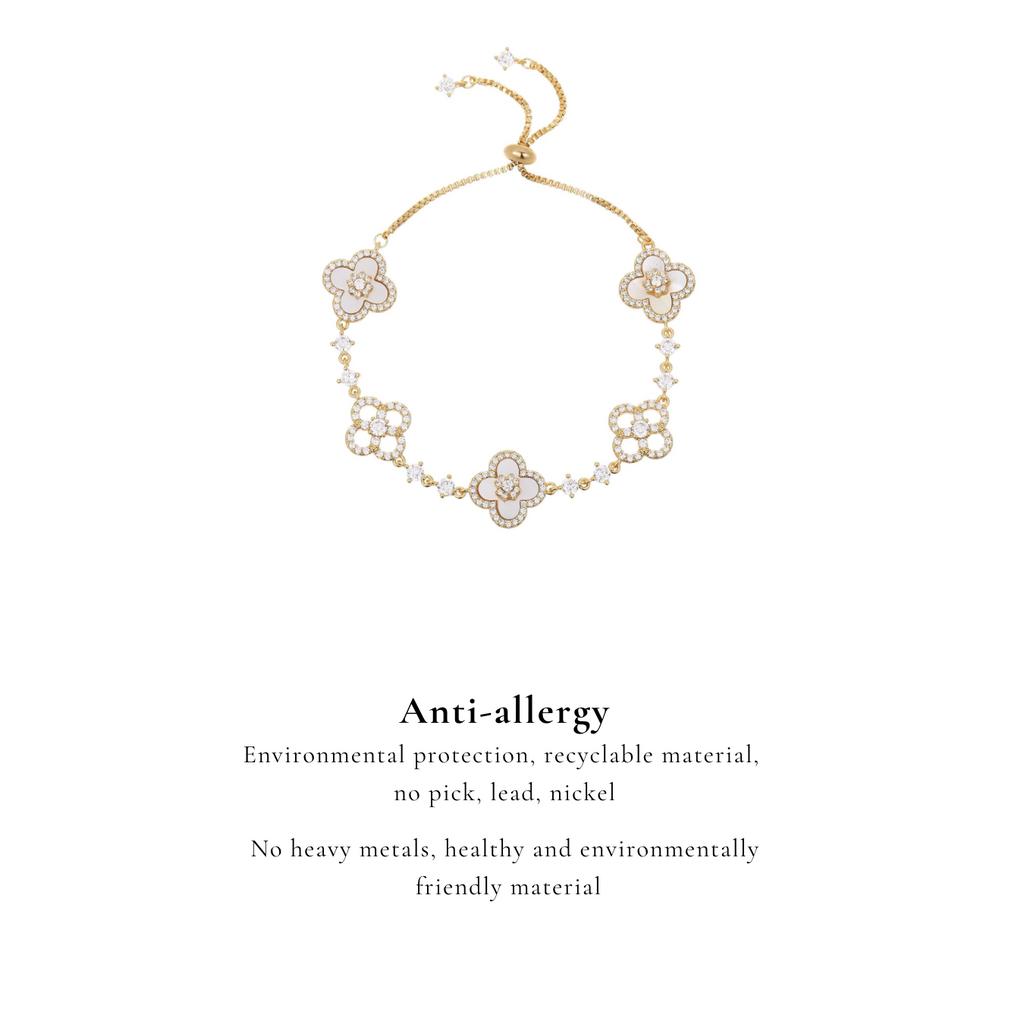 Jade Bloom Clover Bracelet for Women