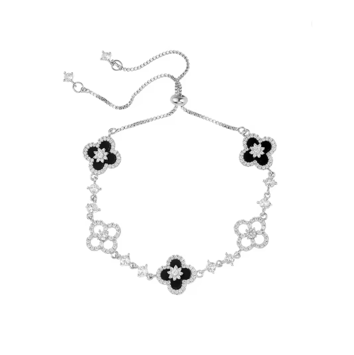 Midnight Eclipse Clover Bracelet for Women