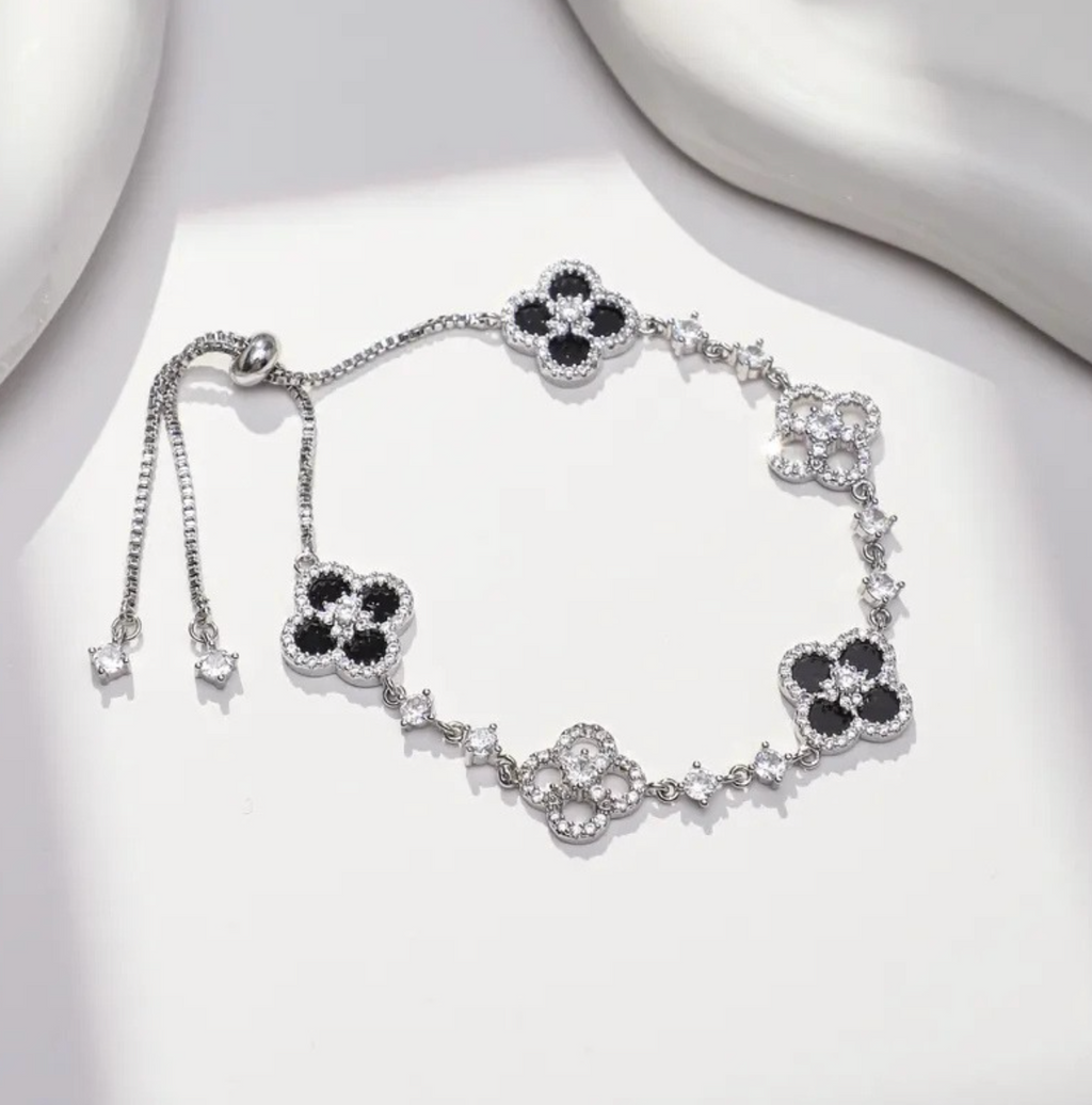 Midnight Eclipse Clover Bracelet for Women