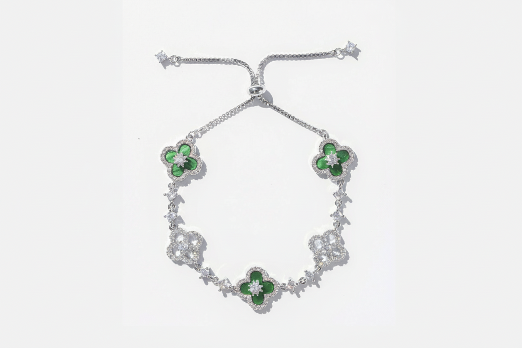 Jade Bloom Clover Bracelet for Women