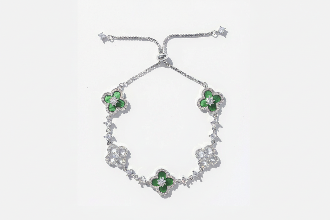 Jade Bloom Clover Bracelet for Women