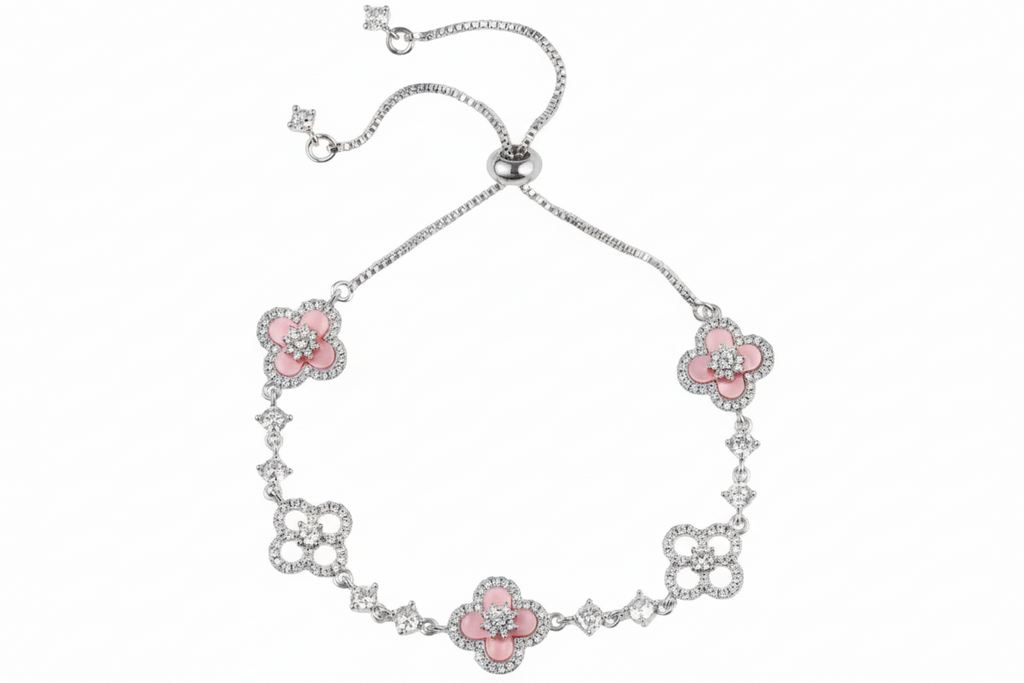 Champagne Blush Clover Bracelet for Women