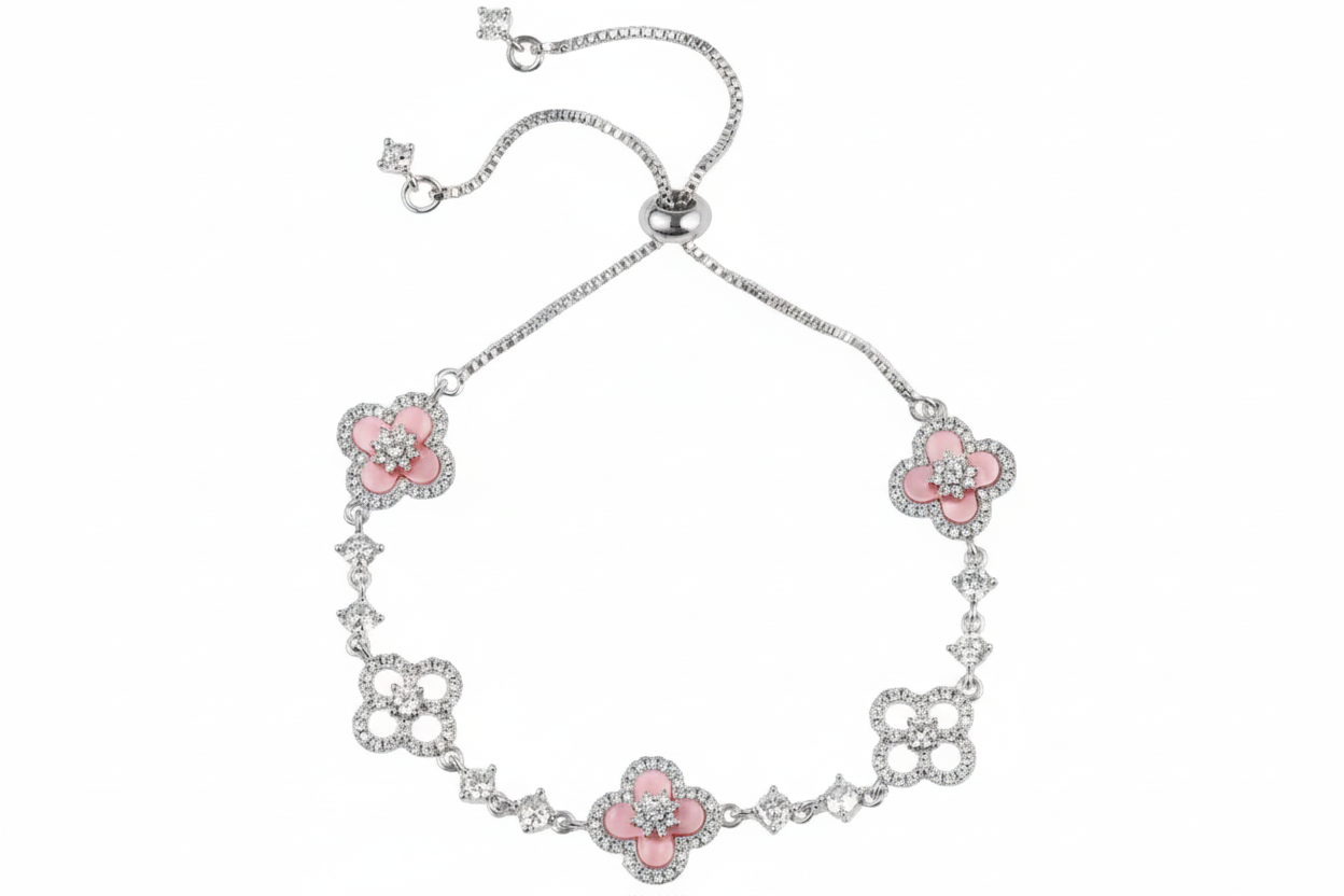 Champagne Blush Clover Bracelet for Women