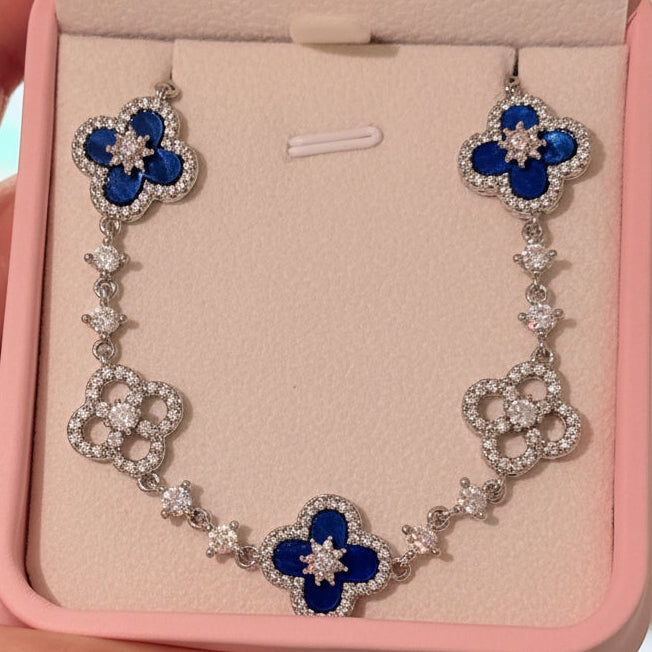 Royal Oceania Blue Clover Bracelet for Women